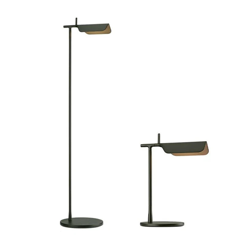 Afralia™ Modern Metal LED Floor Lamp Black/White Rotatable Head for Living Room Décor