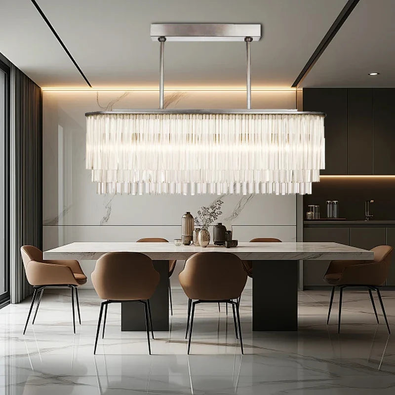 Afralia™ Classic Crystal Bar Chandelier for Hotel Dining Decor