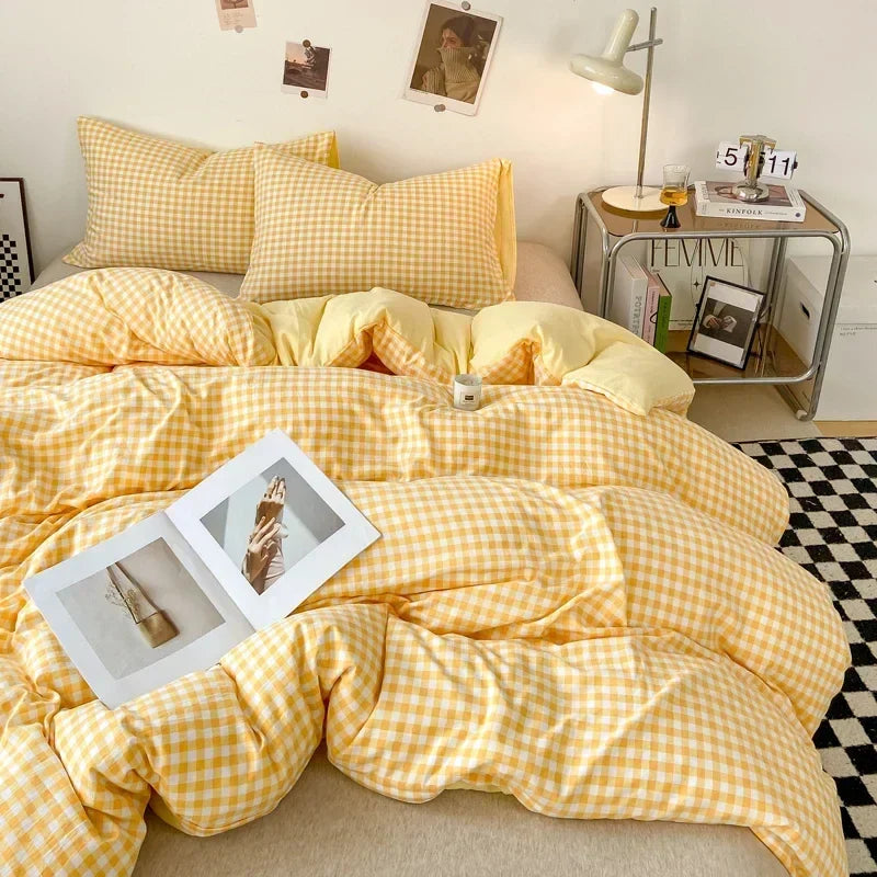 Afralia™ Soft Washed Japanese Style Queen Quilt Cover Set - Skin-friendly & Cozy