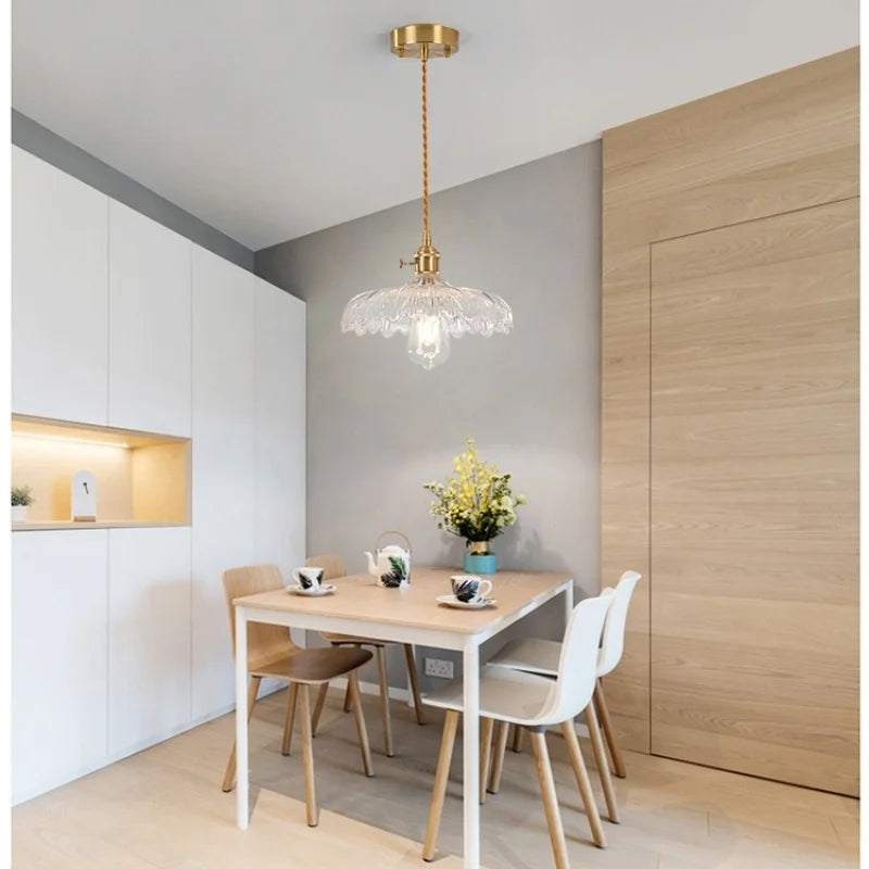 Afralia™ Green Glass LED Pendant Lights | Nordic Modern Kitchen Hanging Lamp Fixtures