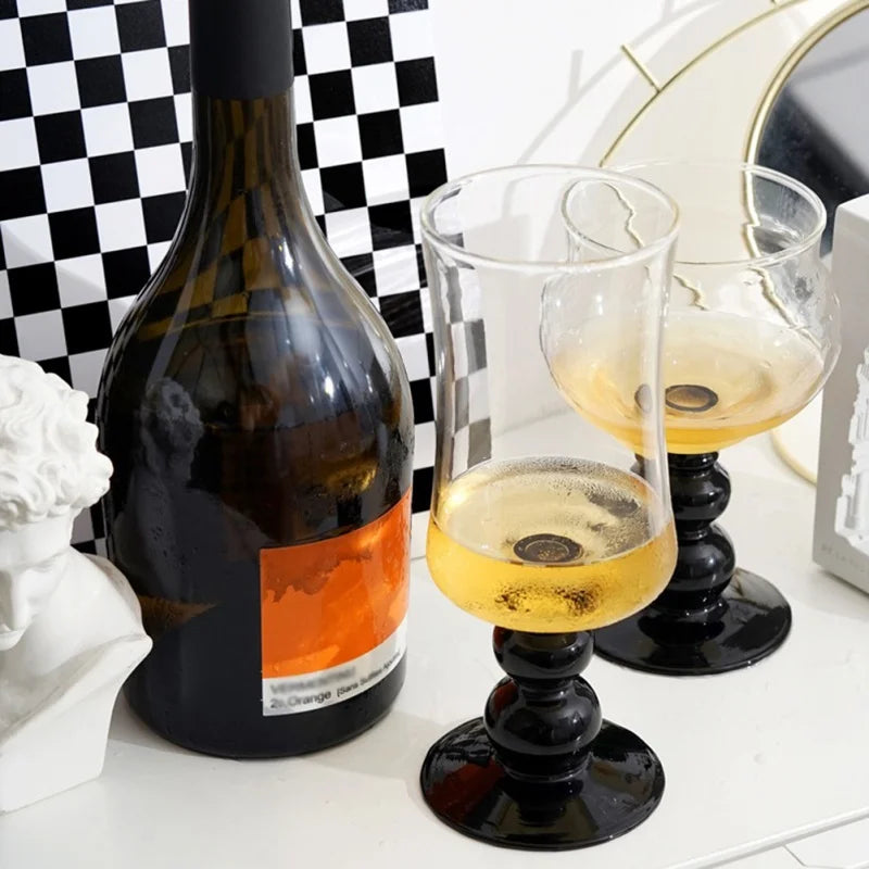 Afralia™ 400ml Goblet Glass Coffee Cup Drinkware Tea Mug Heat-Resistant Water Cup.