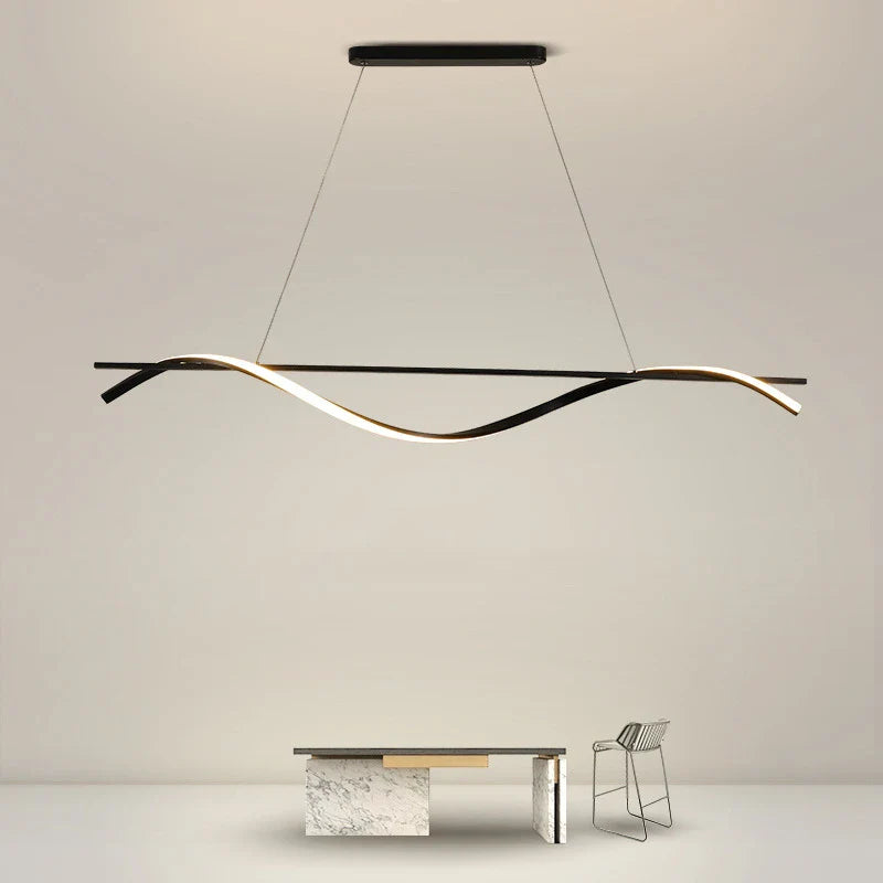 Modern Aluminum Iron Pendant Lamp by Afralia™ - LED Island Dining Light Fixtures