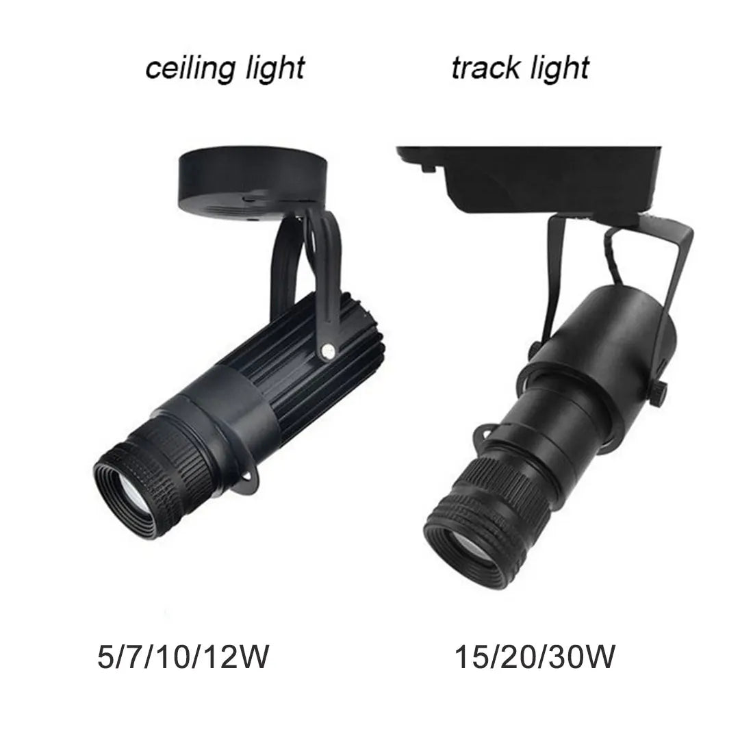 Afralia™ Stage Zoom Spotlights for Store Wedding, LED Logo Projector Lights