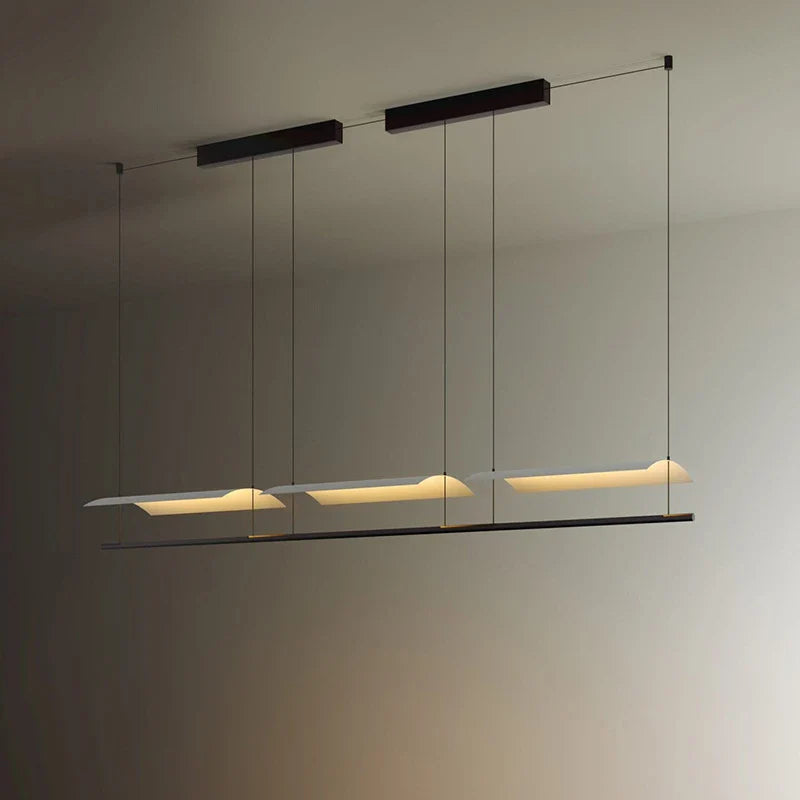 Afralia™ LED Iron Art Chandelier: Nordic Minimalist Design with Long Lights for Office