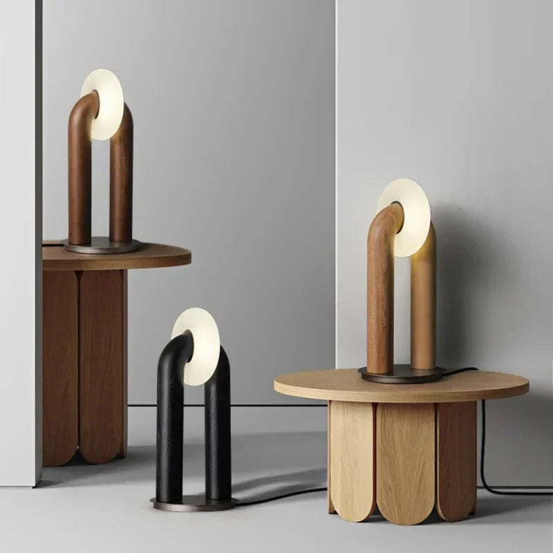Afralia™ Solid Wood Table Lamps with Touch Control - Dimmable LED Lighting for Home Décor