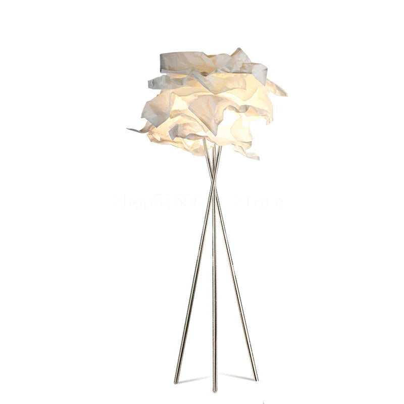 Afralia™ Nordic Paper Cloud Floor Lamp, Indoor Living Room Bedroom LED Lighting