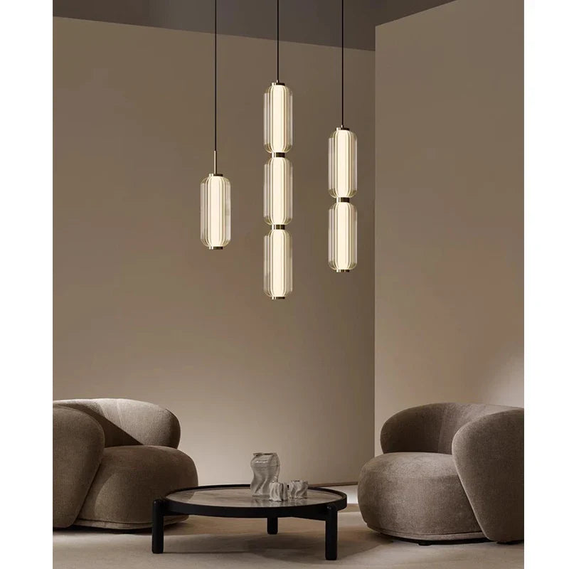 Afralia™ Glass Pendant Lamp: Modern Minimalist Lighting for Restaurant, Bedside or Exhibition Hall