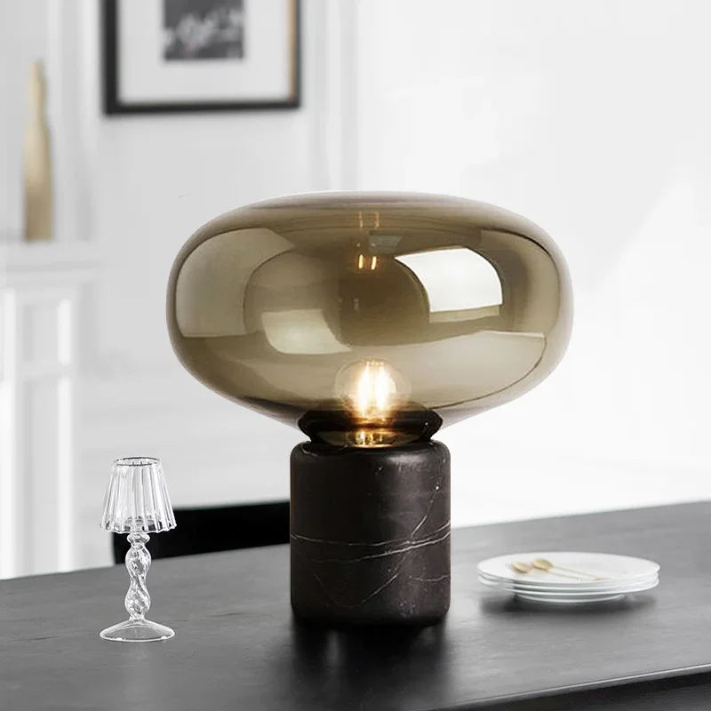 Afralia™ Marble Nordic Designer Bedside Lamp - Modern Minimalist Living Room Table Lamp