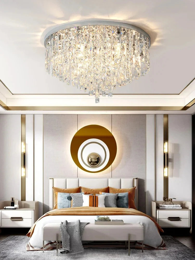 Afralia™ Crystal E14 Ceiling Lamp: Modern LED Chandelier Lighting Fixture