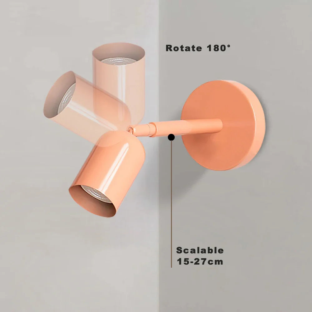 Afralia™ Adjustable GU10 LED Wall Sconce Modern Wall Light for Living Room & Bedroom