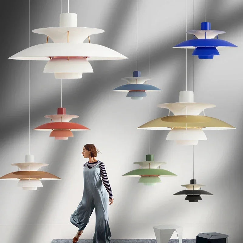 Afralia™ UFO Pendant Light: High-Quality LED Hanging Lamp for Living Room, Kitchen | 5 Colors