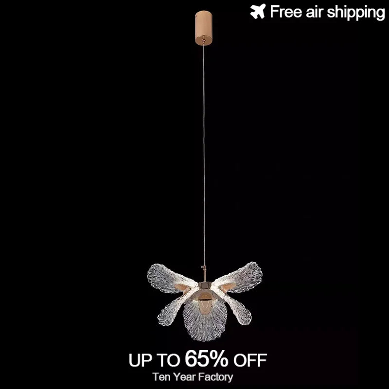 Afralia™ Acrylic Petal LED Pendant Light for Dining Room - Luxury Home Decor