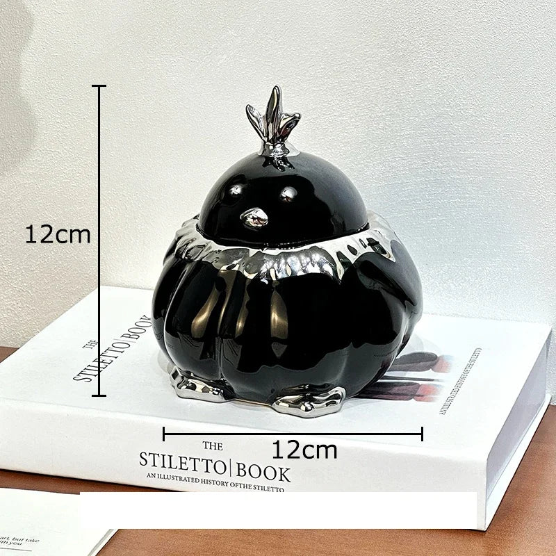 Afralia™ Duck Shaped Ceramic Ashtray with Lid - Windproof Smoking Accessories