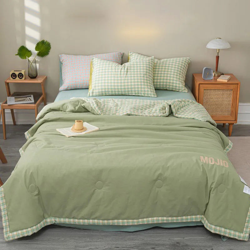 Afralia™ Summer Comfort Cooling Blanket Single Double Bed Quilted Quilt