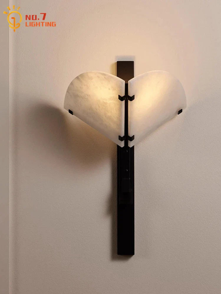 Afralia™ Marble Wall Lamp LED E14 Medieval Modern Art Decor Sconce