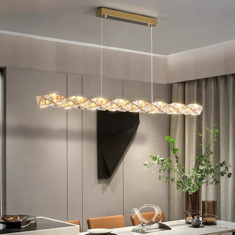 Afralia™ Crystal Chandelier: Luxury Living Room & Dining Room Pendant Lamp
