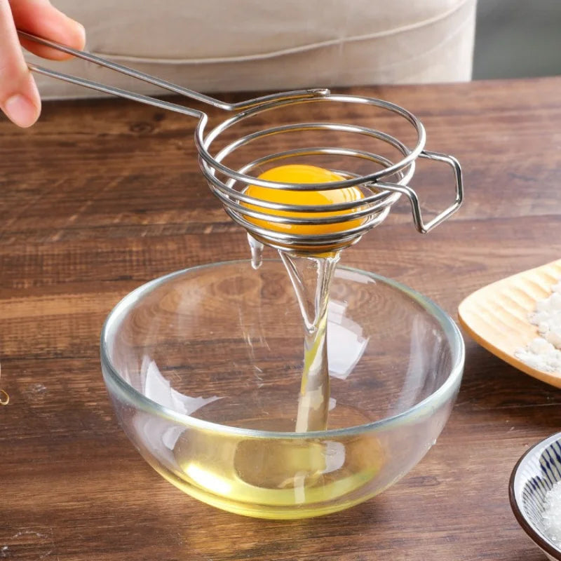 Afralia™ Stainless Steel Egg Separator with Long Handle