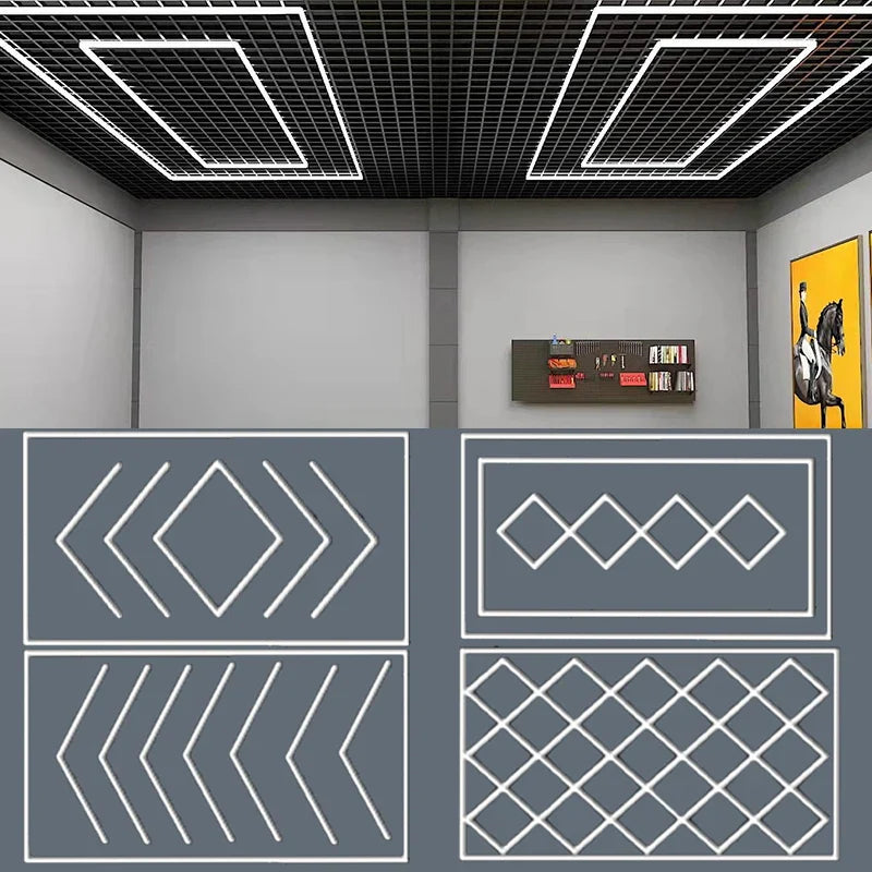 Afralia™ Hexagon LED Garage Light for Auto Body Repair and Workshop