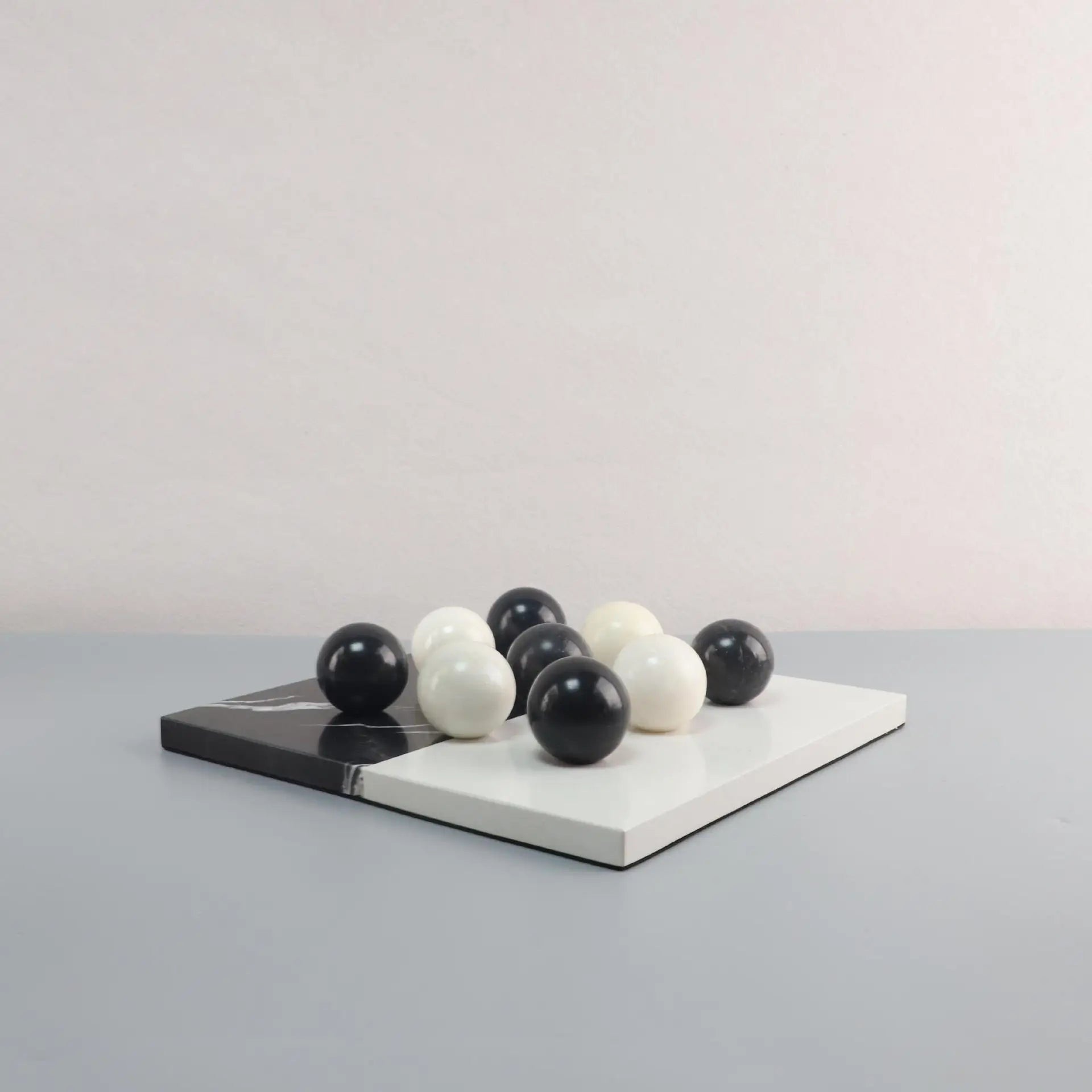 Afralia™ Geometric Marble Chessboard Figurines Home Decor Square Pattern