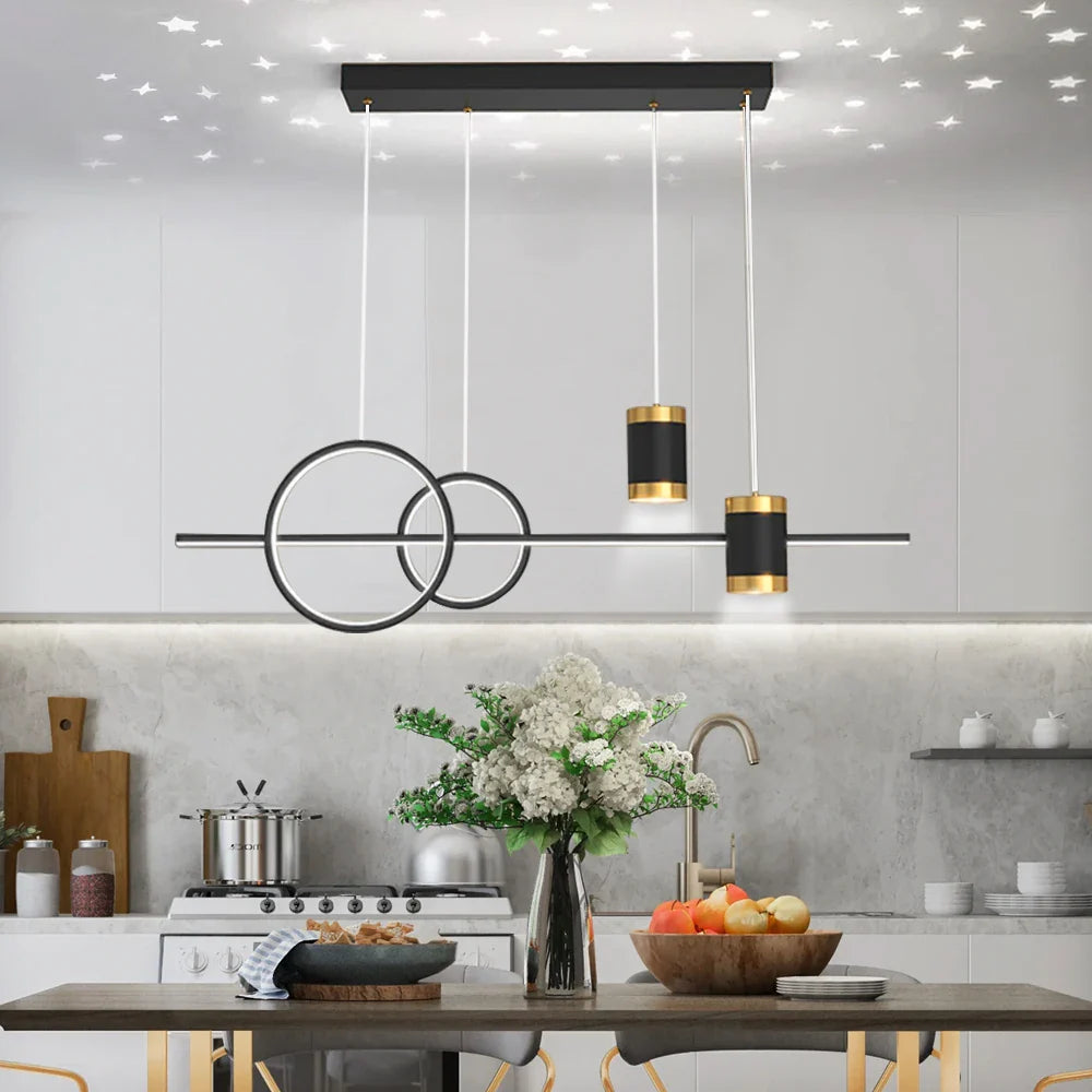 Afralia™ Nordic LED Pendant Chandelier for Living Room Restaurant Kitchen Lighting