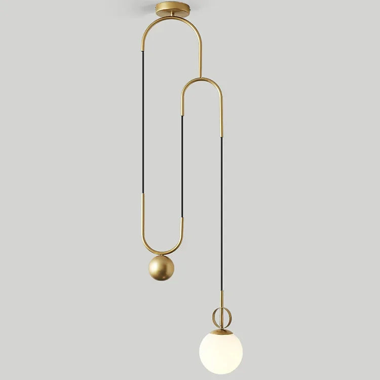 Afralia™ Pulley Glass Ball Pendant Light: Modern LED Indoor Hanging Fixture for Living Room and Bedroom