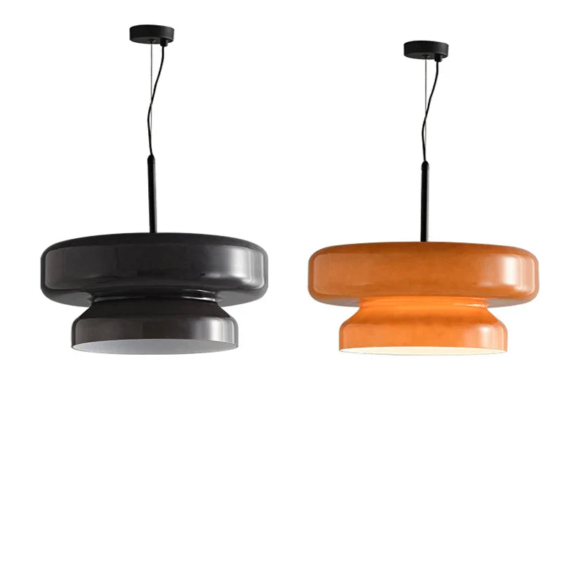 Afralia™ Luxury Double Layer Glass Ceiling Pendant Light - Big Round Hanging Lamp