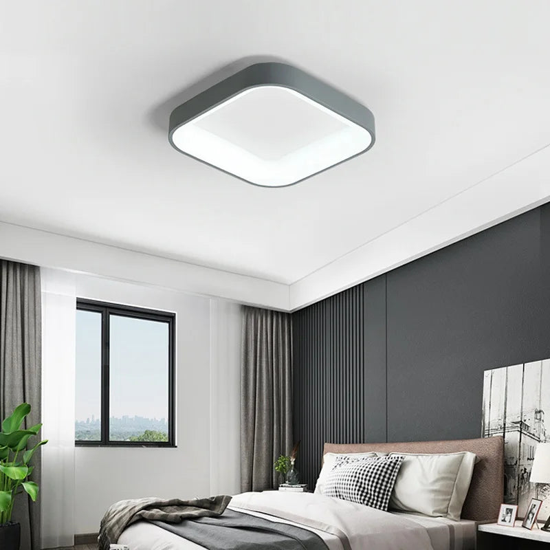 Afralia™ Modern LED Ceiling Lights for Living Room, APP Dimmable Bedroom Lamp, Office Study Decor