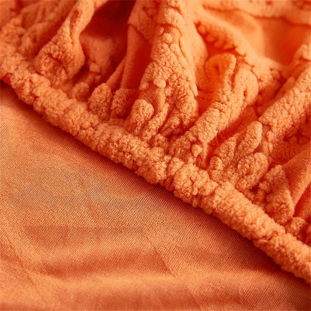 Afralia™ Jacquard Velvet Sofa Seat Covers: Luxury Polar Fleece Stretch Protector