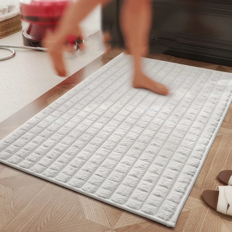 Afralia™ Plush Rabbit Bathroom Rug: Absorbent, Soft, Anti-Slip, Quick-Drying Bath Mat
