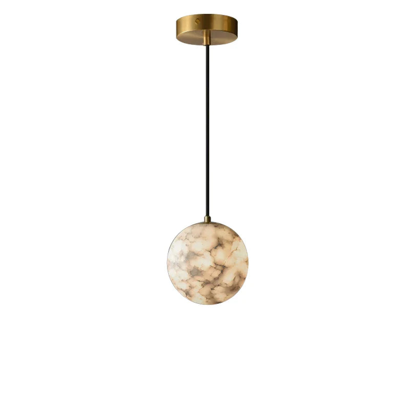Afralia™ Marble Ball Pendant Lights: Elegant LED Hanging Lamps for Home, Dining, Kitchen.