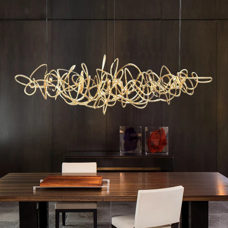 Afralia™ Nordic LED Tree Chandelier - Post-Modern Light Luxury for Restaurant and Bar.