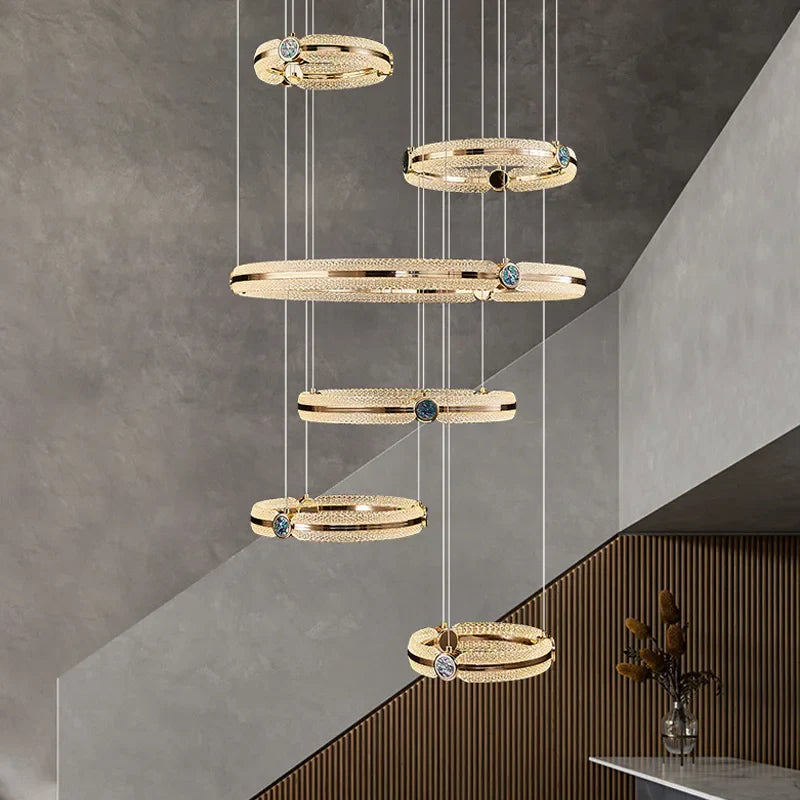 Afralia™ Modern Lustre Chandelier Ceiling Light - Luxury Pendant LED Lighting for Home Décor