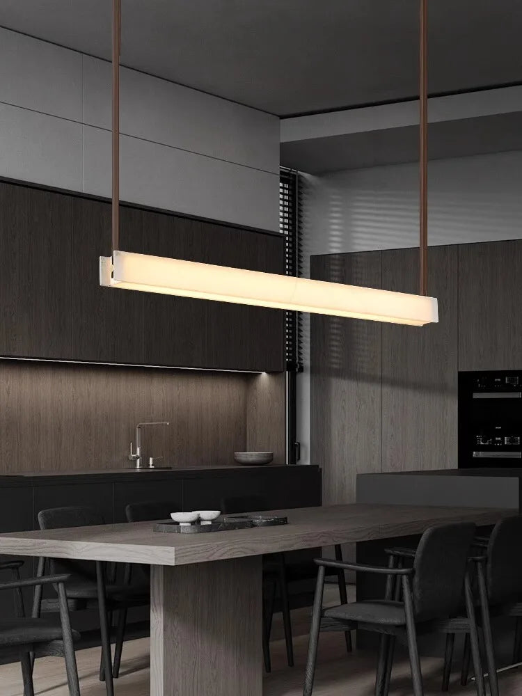 Afralia™ LED Spanish Marble Pendant Light for Living Room Ceiling Decor.