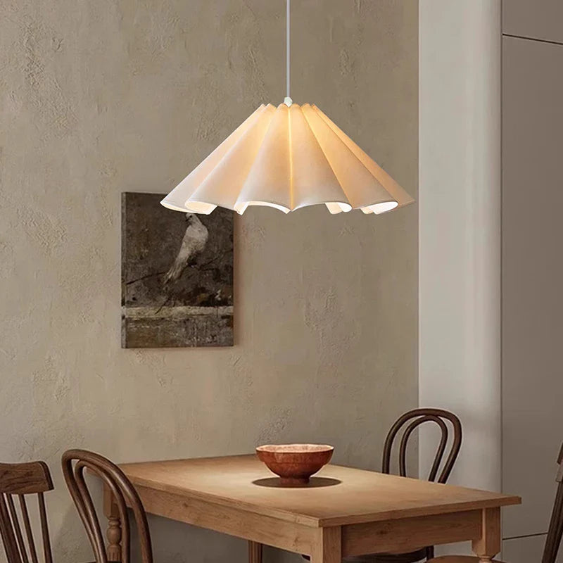 Afralia™ Wabi-Sabi Fabric Chandelier: Retro French Style Pendant Lamp for Dining Room
