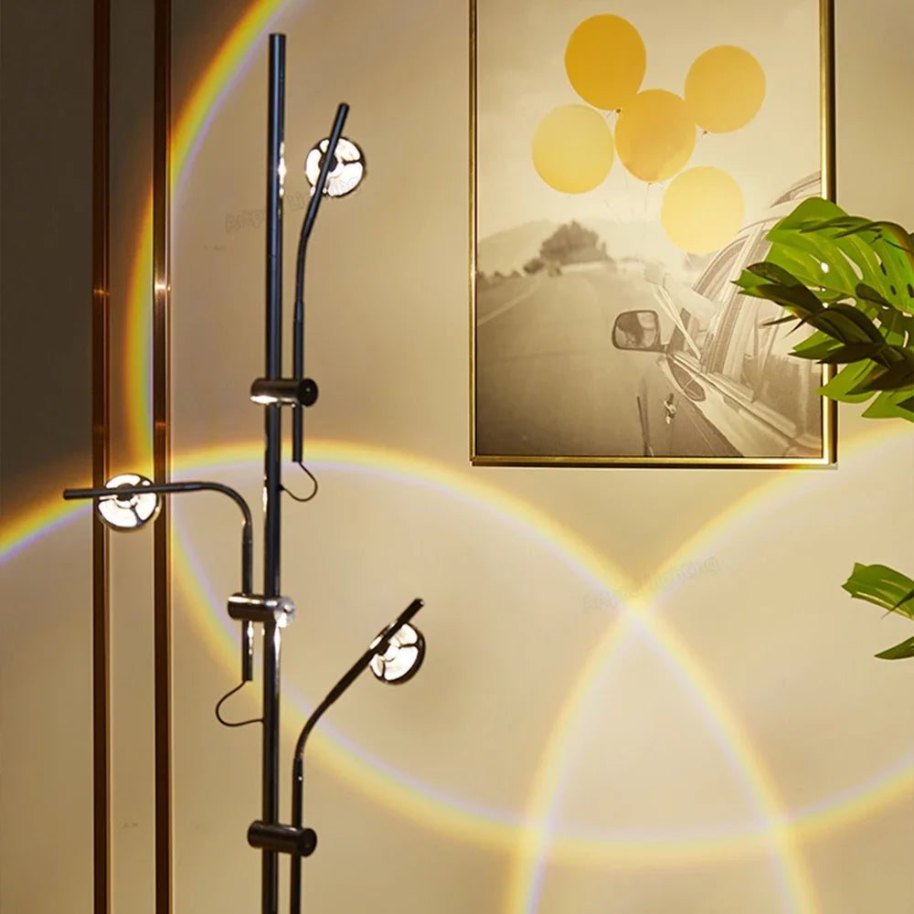 Afralia™ Rainbow LED Floor Lamp 10W Modern Design for Living Room Bedroom Desk