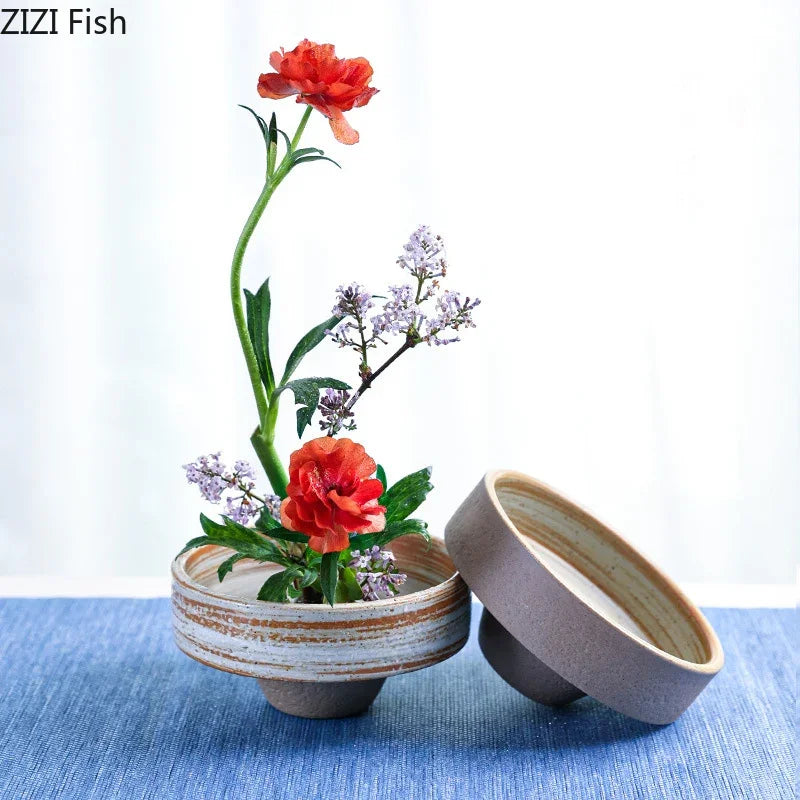Afralia™ Small Flowers Pots Desk Decor Ceramic Vases Room Aesthetic Floral Arrangement
