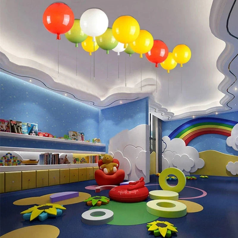 Afralia™ LED Balloon Ceiling Lamp: New Nordic Style for Children's Room, E27 Indoor Lighting Fixtures