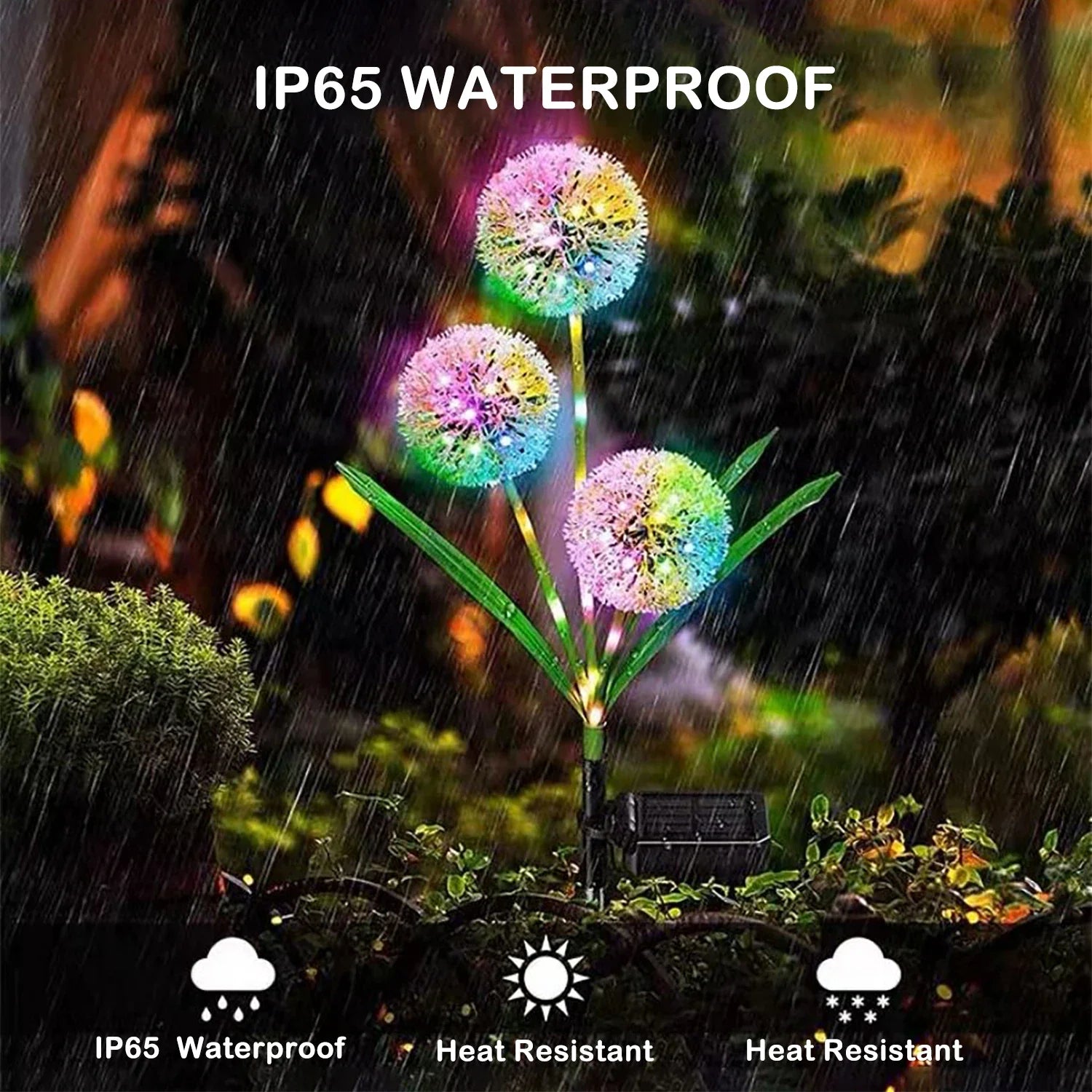 Afralia™ Solar Dandelion Lamp: Colorful Outdoor Garden Light, Waterproof & Decorative