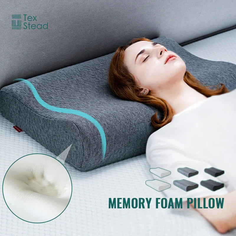 Afralia™ Memory Foam Contour Cervical Pillow – Neck Support for Better Sleep