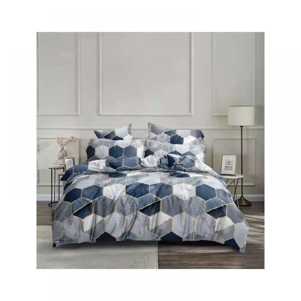 Afralia™ Honeycomb Marble Patterned Bedding Set, Luxurious Duvet Cover with Pillowcase