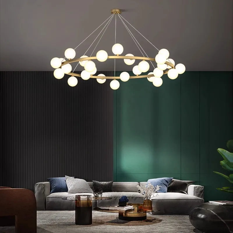 Afralia™ Modern Pendant Chandeliers for Dining Room: Hanging Indoor Ceiling Lamp Lighting