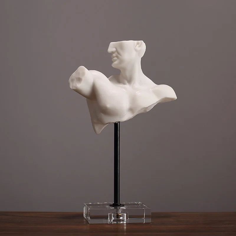Afralia™ Resin Roman Figure Sculpture | Abstract Human Body Decorative Figurine