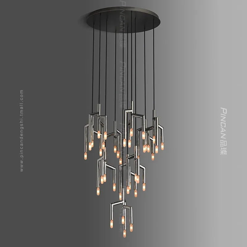 Afralia™ Tree Branch Chandelier Light Luxury Living Room Bar Staircase Decoration Lamps