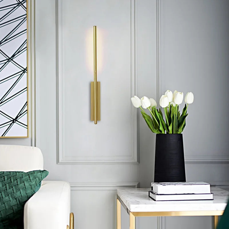 Afralia™ Modern Minimalist Line Wall Lamp for Bedroom Corridor Bathroom Mirror Front