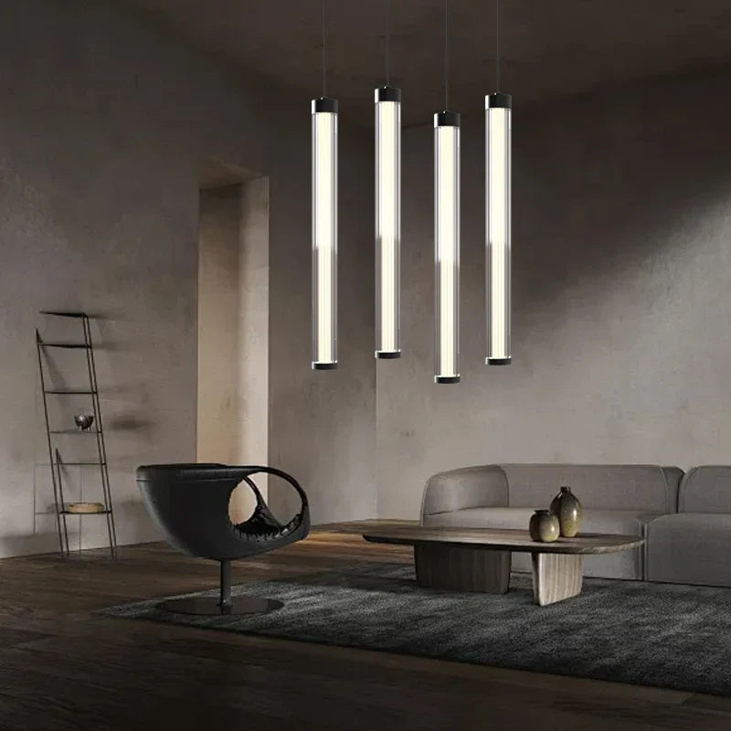 Afralia™ Glass Tube LED Ceiling Pendant Light - Minimalist Nordic Design