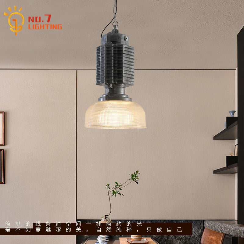 Afralia™ Glass Chrome Pendant Light LED E27 Iron Art Decor for Restaurant Café