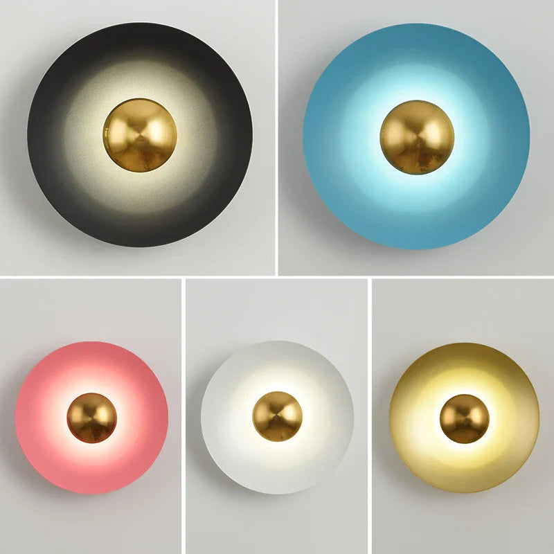 Afralia™ Golden Macaroon LED Wall Lamp for Bedroom & Living Room