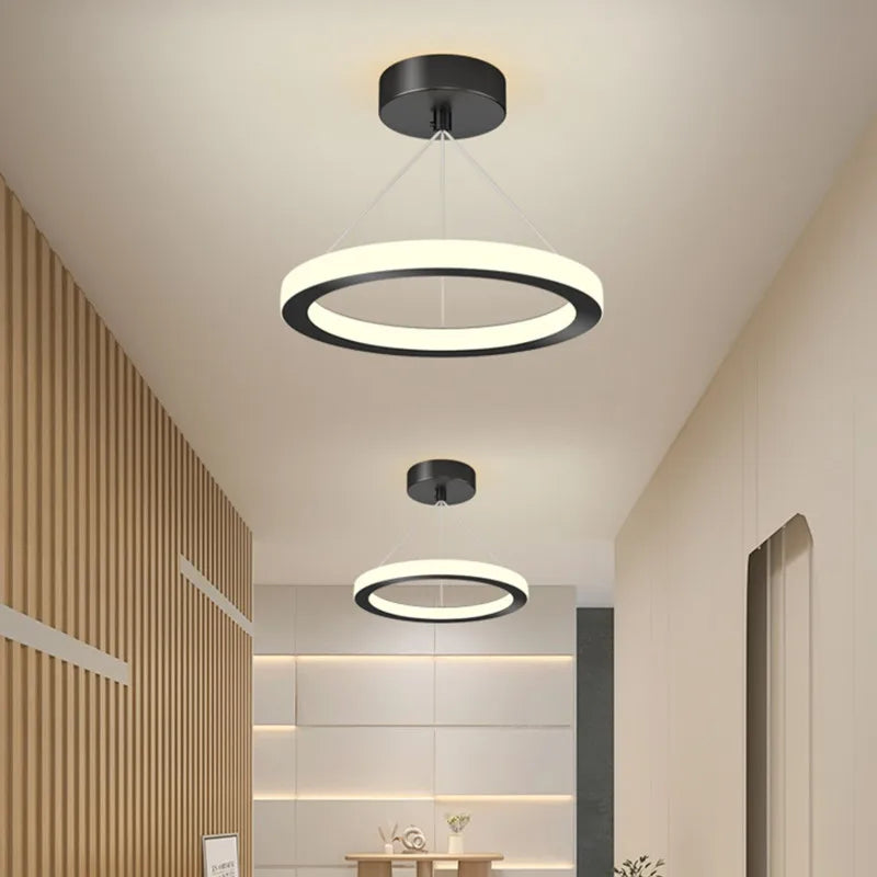 Afralia™ Modern Nordic Small Chandelier: Simple Ring Corridor Light for Decor & Ambiance