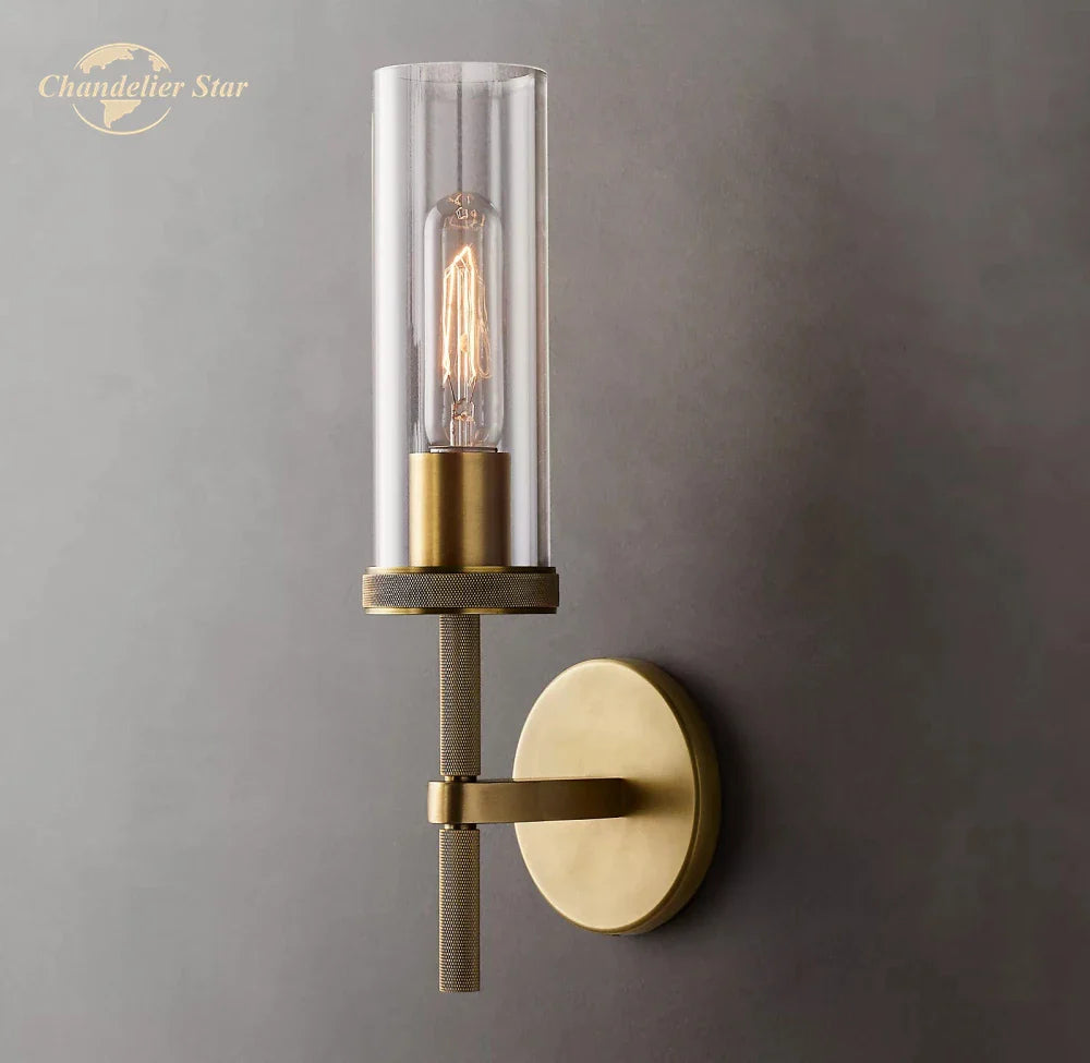 Afralia™ LED Glass Wall Sconce: Modern Knurled Indoor Light for Bedroom, Bathroom, Living Room