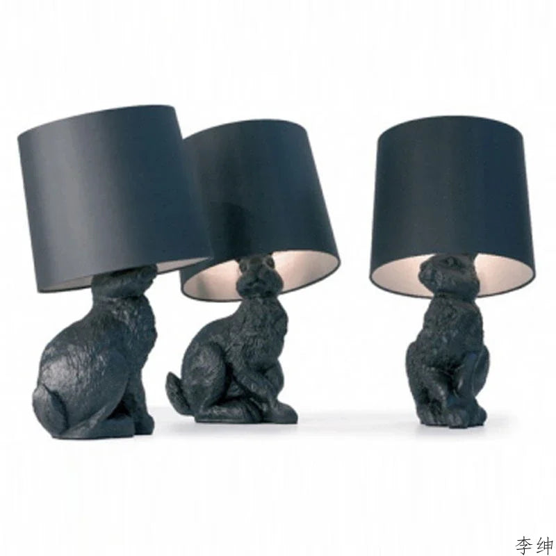 Afralia™ Rabbit LED Table Lamp Modern Nordic Design Resin Industrial Decor for Bedroom